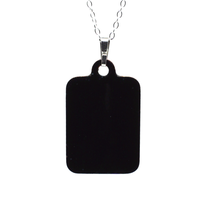 Pendentif émail Chat sur les toits lune ciel étoilé - Émaillé tons pastel - Émail sur cuivre - Émaux Grand Feu - Fait main