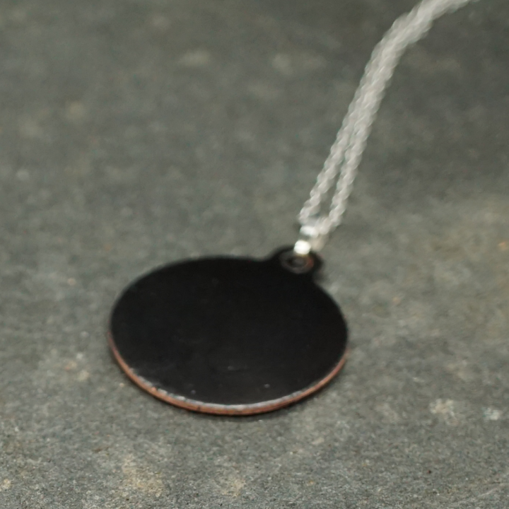 Pendentif émaux Coquelicots - Émaillé - Émail sur cuivre - Émail Grand Feu - Fait main - Bijou art