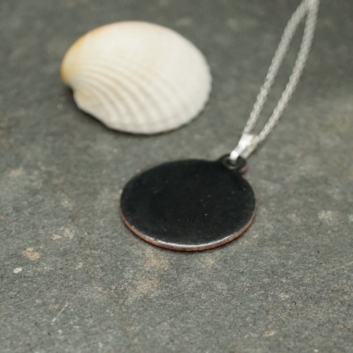 Pendentif peinture sur émail - Bateau Paysage Marin Mer Nautique - Émaillé - Émail sur cuivre - Émaux Grand Feu - Bijou