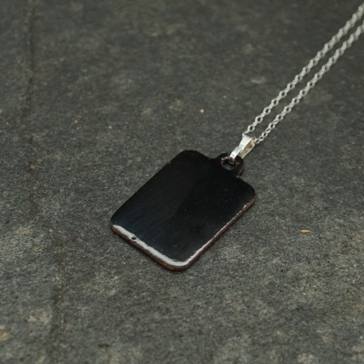 Pendentif en émail Arbre en Fleurs - Émail sur cuivre - Émaux Grand Feu - Fait main - Bijoux