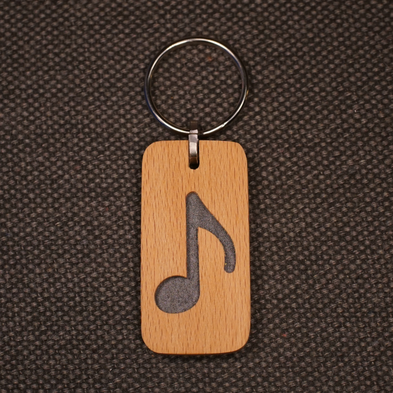Porte-clés musique, microphone, notes, partition, guitare